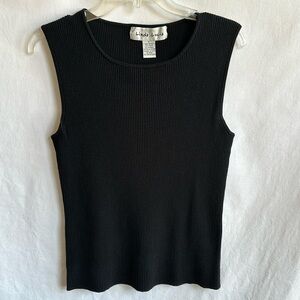 Linda Lucia black sweater tank, size L